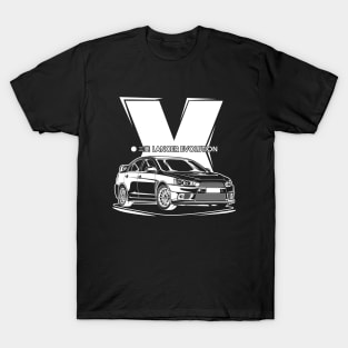 Lancer Evolution - White Print T-Shirt